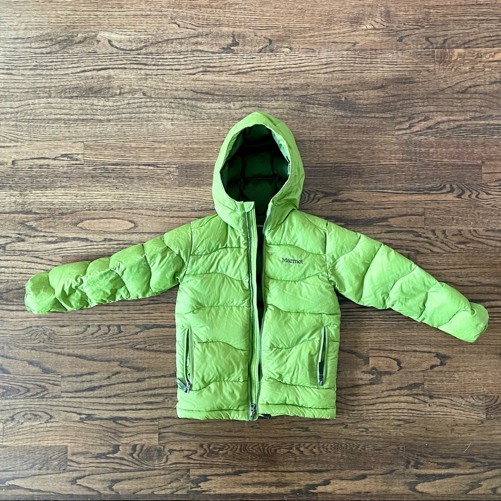 Marmot Boys Hooded Puffer Jacket, sz small (boys 6)